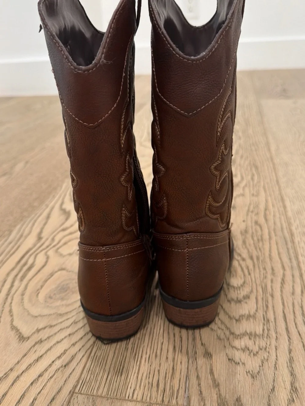 Cat & Jack Brown Western Kids Pull-On Cowboy Boots